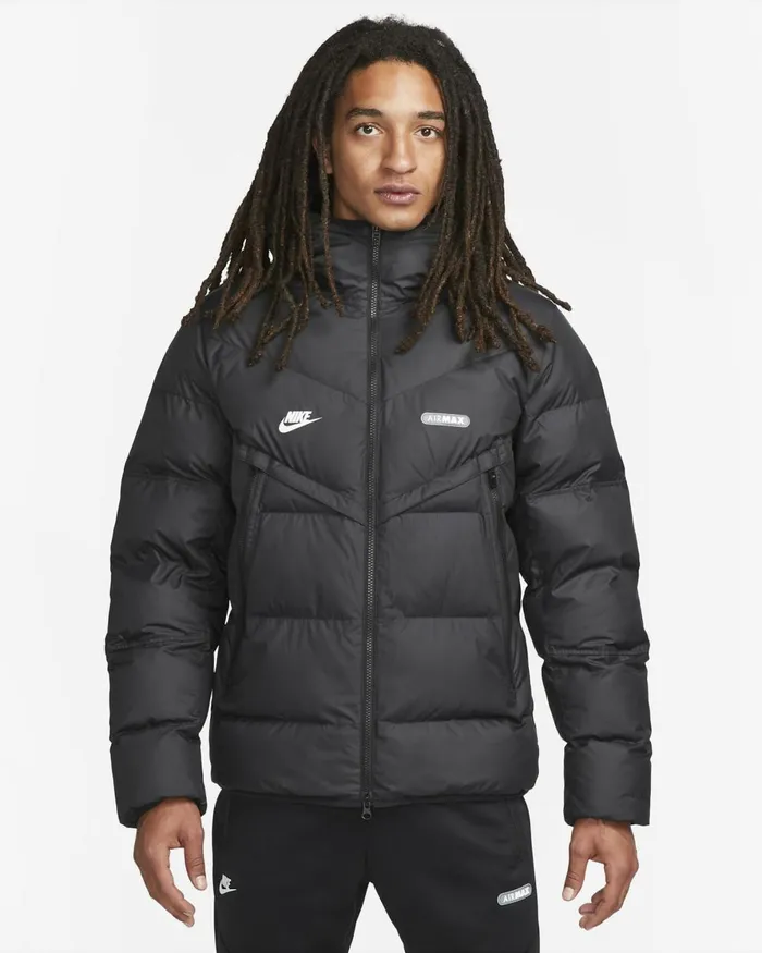 Men Nike Jackets Sportswear StormFIT Windrunner Air Max Blackblackwhite
