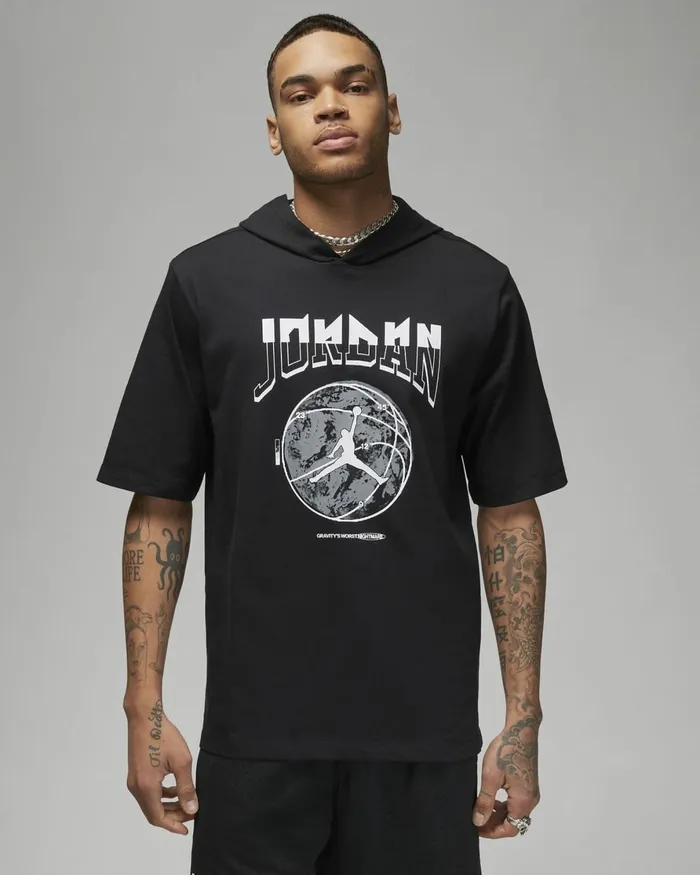 Men Nike Tops And TShirts Jordan Sport Blackcool Grey