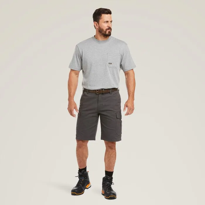 Men Pants and Shorts Ariat Rebar DuraStretch Made Tough Cargo 11quot Short Rebar Grey Men Pants and Shorts Ariat Rebar DuraStretch Made Tough Cargo 11quot Short Rebar Grey