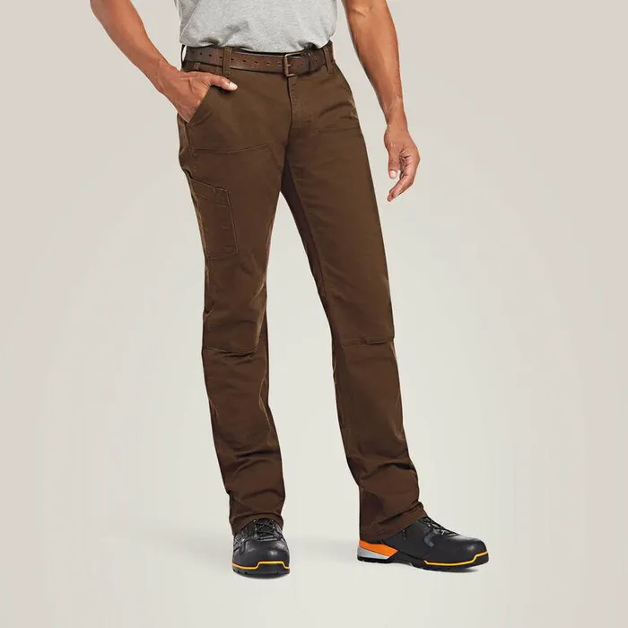 Men Pants and Shorts Ariat Rebar M4 Low Rise DuraStretch Made Tough Double Front Stackable Straight Leg Pant Wren