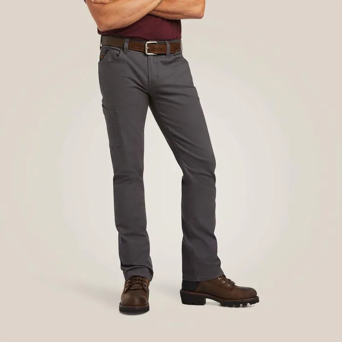 Men Pants and Shorts Ariat Rebar M7 DuraStretch Made Tough Straight Pant Rebar Grey