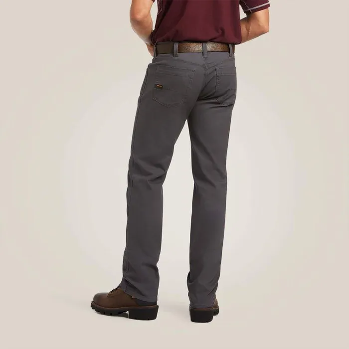Men Pants and Shorts Ariat Rebar M7 DuraStretch Made Tough Straight Pant Rebar Grey