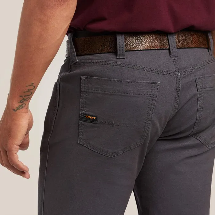 Men Pants and Shorts Ariat Rebar M7 DuraStretch Made Tough Straight Pant Rebar Grey