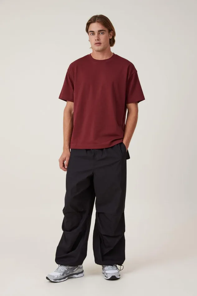 Men Pants Cotton On Parachute Field Pant Black