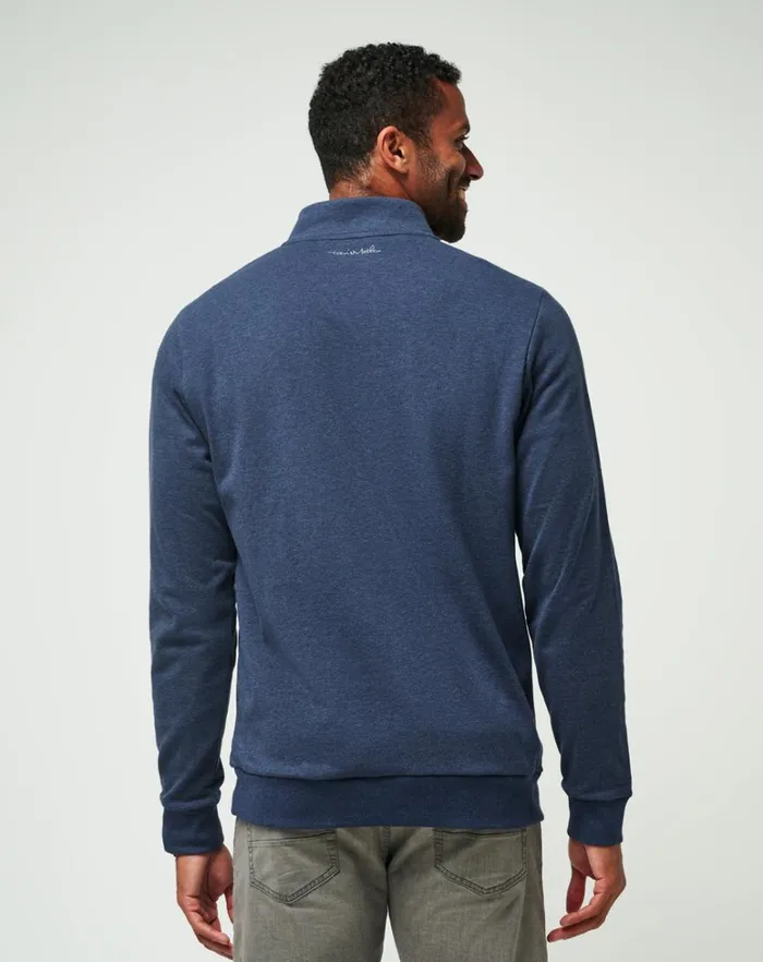 Men Quarter Zips TravisMathew CLOUD QUARTER ZIP 20 Heather Blue