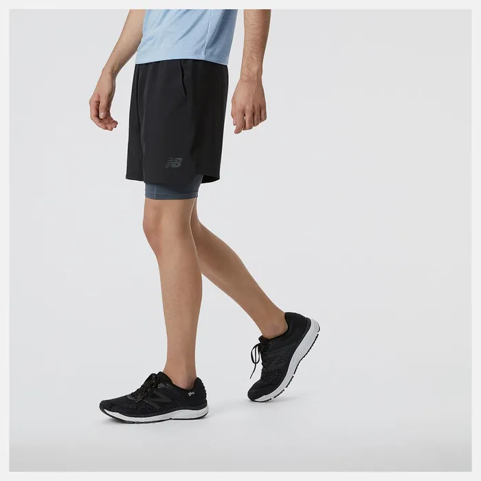 Men RWTech 7 Inch 2in1 Short Black New Balance Shorts
