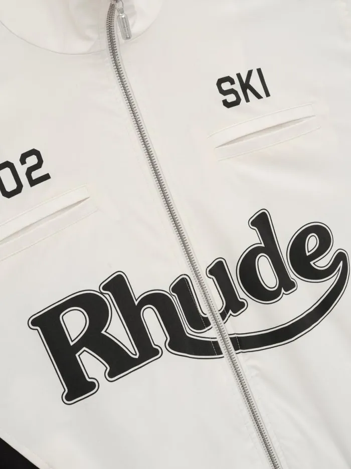 Men Rhude Outerwear SKI TRACK JACKET Whiteblack