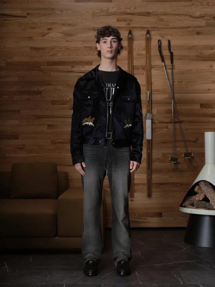 Men Rhude Outerwear WOODLAND HILLS VELVET JACKET Navy