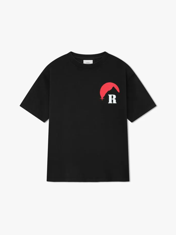 Men Rhude Tees MOONLIGHT TEE Vtg Blackred