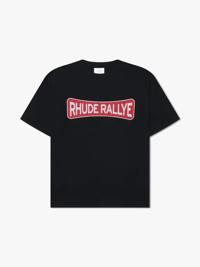 Men Rhude Tees RALLYE TEE Vtg Black