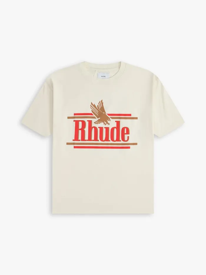 Men Rhude Tees ROSSA TEE Vtg White