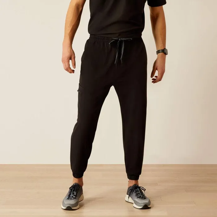 Men Scrubs Ariat Drew Cargo Stretch Jogger Scrub Pant Black