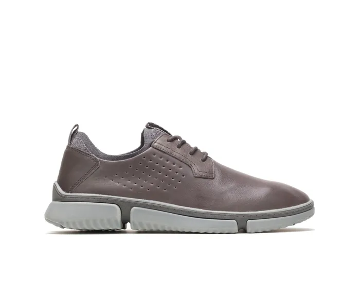 Men Sneakers Hush Puppies Bennet Plain Toe Oxford Dark Grey Leather