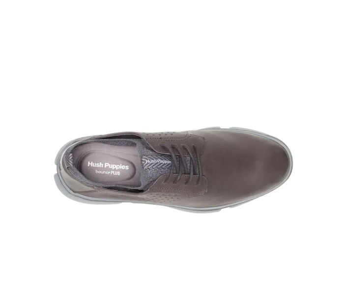 Men Sneakers Hush Puppies Bennet Plain Toe Oxford Dark Grey Leather