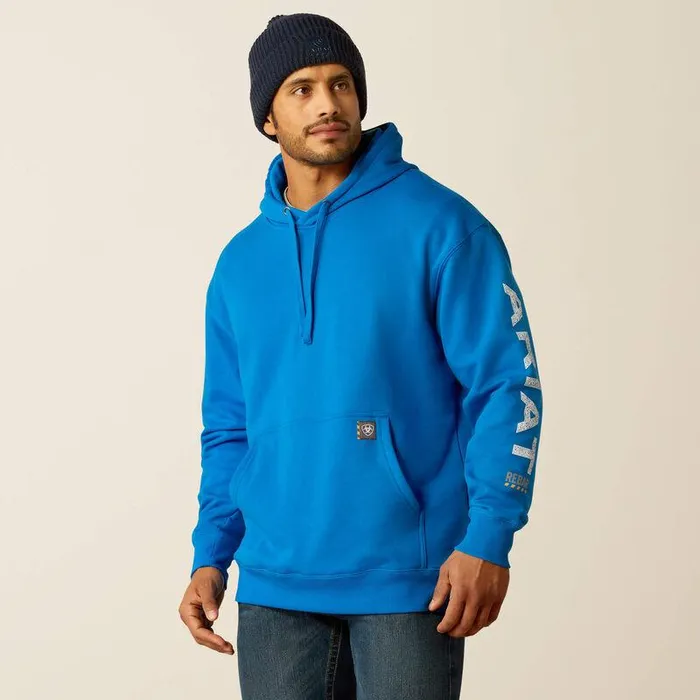 Men Sweatshirts and Hoodies Ariat Rebar Roughneck Pullover Hoodie Imperial Blue