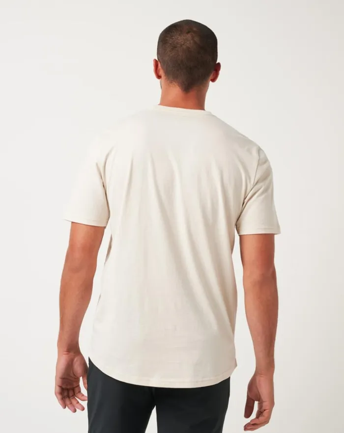 Men Tees TravisMathew BURNLEY WINNING POINT TEE Moonbeam