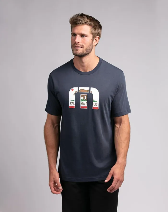 Men Tees TravisMathew HIGH TIDE 20TEE Blue Nights