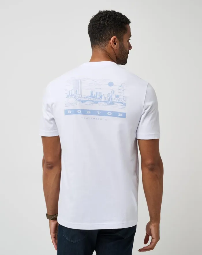 Men Tees TravisMathew NORTHERN HEMISPHERE TEE White