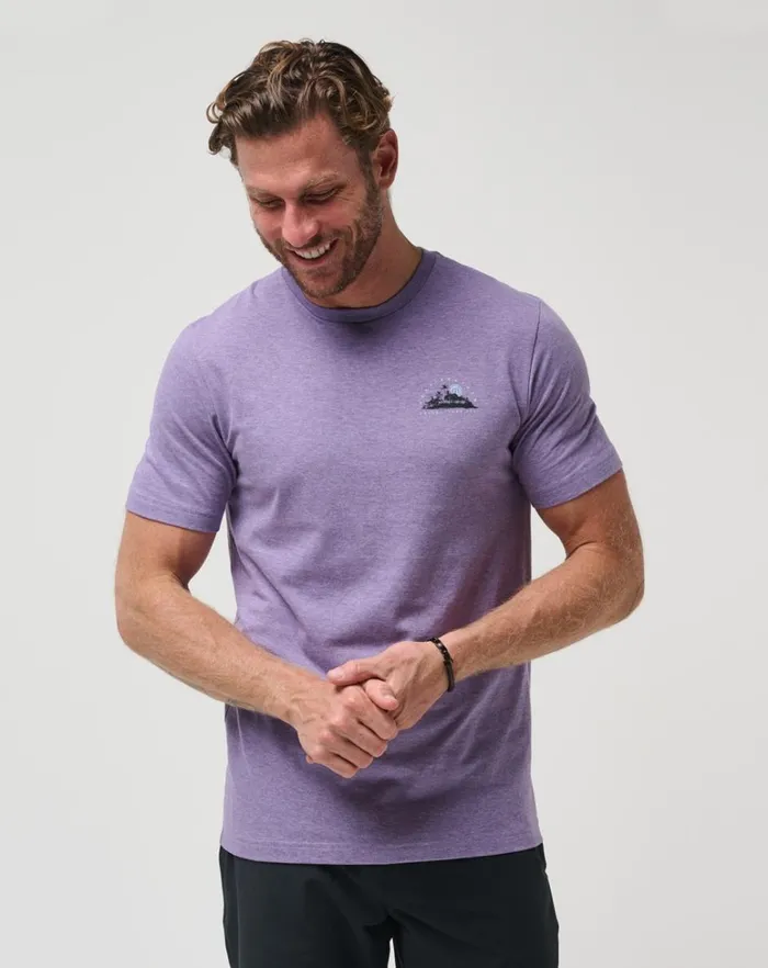 Men Tees TravisMathew ROOM WITH A VIEW TEE Heather Imperial Men Tees TravisMathew ROOM WITH A VIEW TEE Heather Imperial