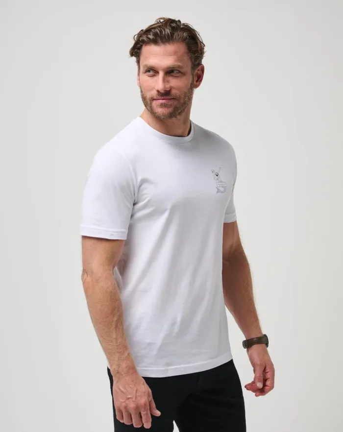 Men Tees TravisMathew SUMMER TO REMEMBER TEE White