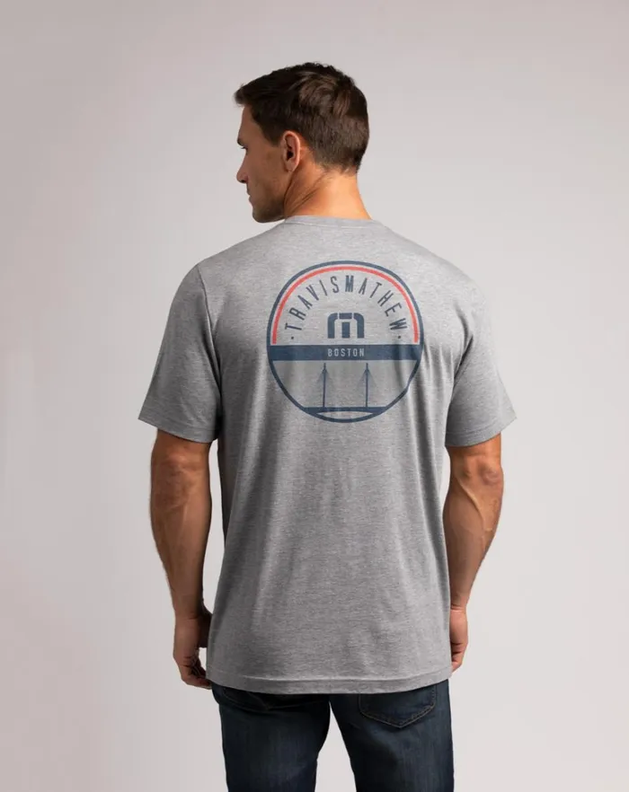 Men Tees TravisMathew THE CHARLES 20 TEE Heather Grey