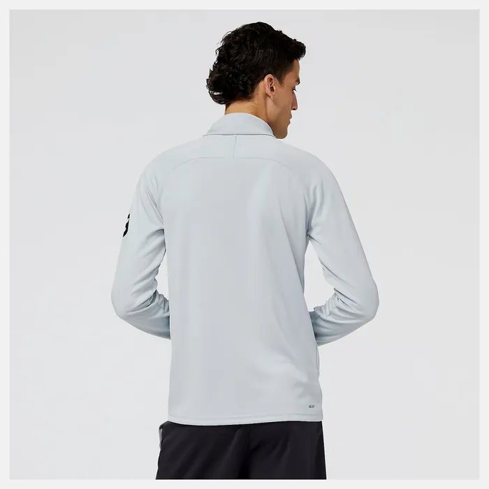 Men Tenacity Football Training Track Jacket Light Aluminum New Balance Jackets and Vests