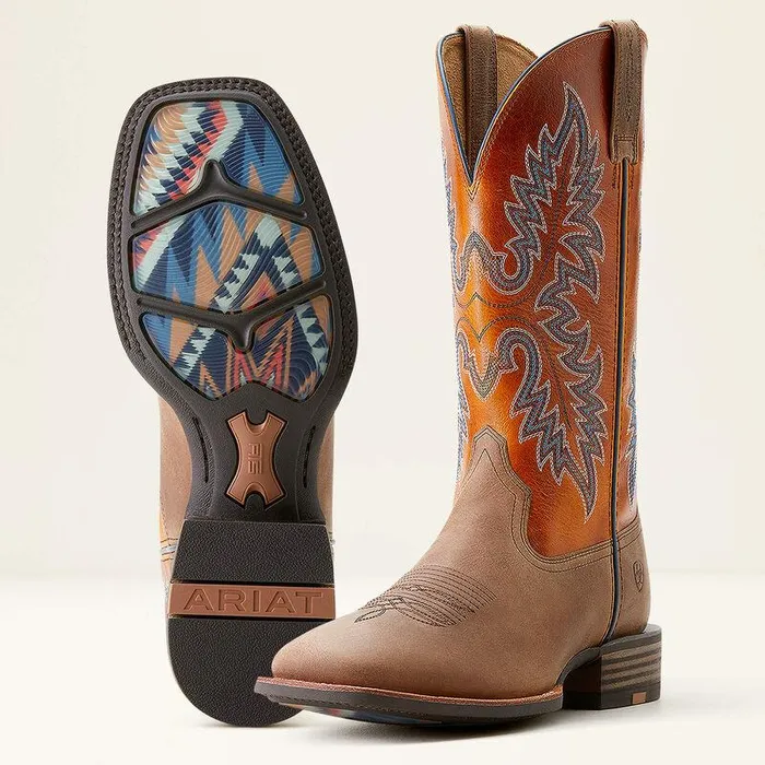 Men Western Boots Ariat Hudson Cowboy Boot Light Tanmarigold