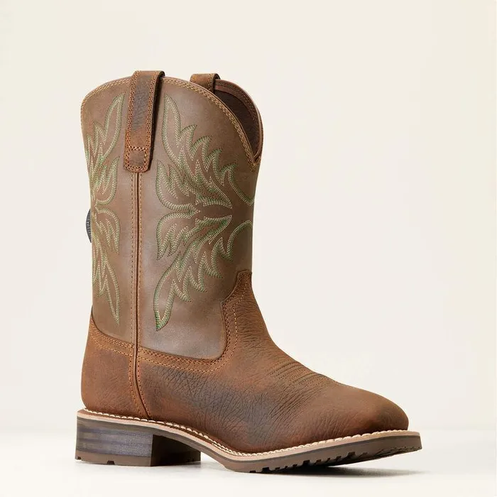 Men Western Boots Ariat Hybrid Rancher BOA Waterproof Cowboy Boot Acorn Brown Men Western Boots Ariat Hybrid Rancher BOA Waterproof Cowboy Boot Acorn Brown
