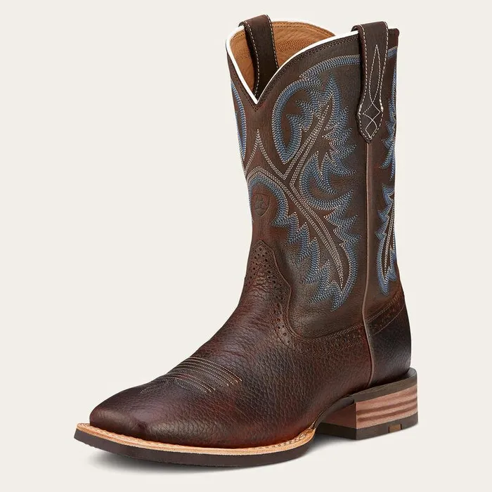 Men Western Boots Ariat Quickdraw Western Boot Brown Oiled Rowdy