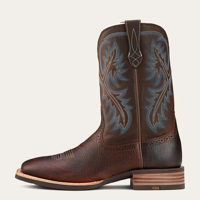 Men Western Boots Ariat Quickdraw Western Boot Brown Oiled Rowdy