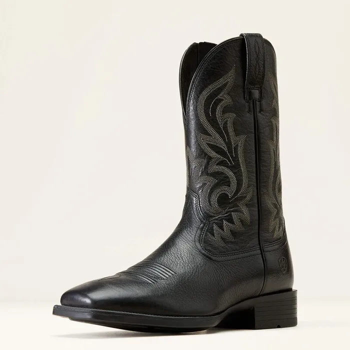 Men Western Boots Ariat Slim Zip Ultra Western Boot Black Deertan