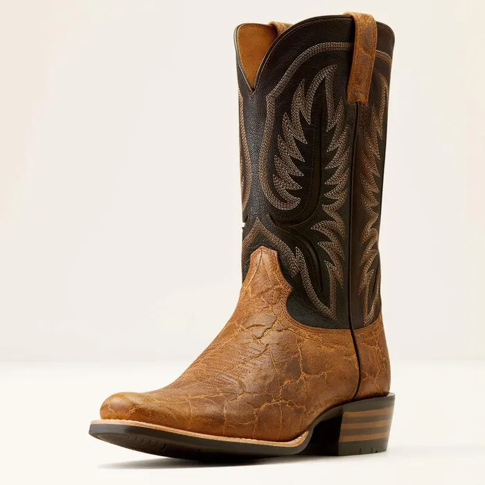 Men Western Boots Ariat Stadtler Cowboy Boot Smoked Tanaging Barrel