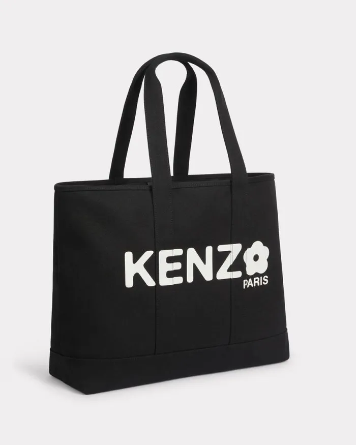 MenWomen 039Boke Flower 20039 Large Tote Bag In Canvas Black Kenzo Bags
