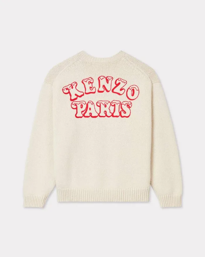 MenWomen 039KENZO VERDY MARKET039 Genderless Jumper In Wool And Cotton Off White Kenzo Sweaters And Cardigans