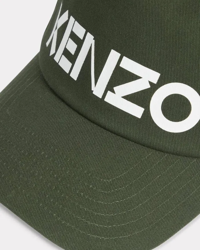 MenWomen 039KENZOGRAPHY039 Cotton Cap Dark Khaki Kenzo Caps And Hats