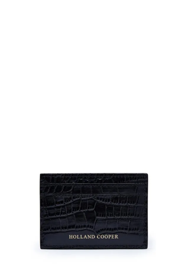 MenWomen Chelsea Card Holder Black Croc Holland Cooper Small Leather Goods MenWomen Chelsea Card Holder Black Croc Holland Cooper Small Leather Goods