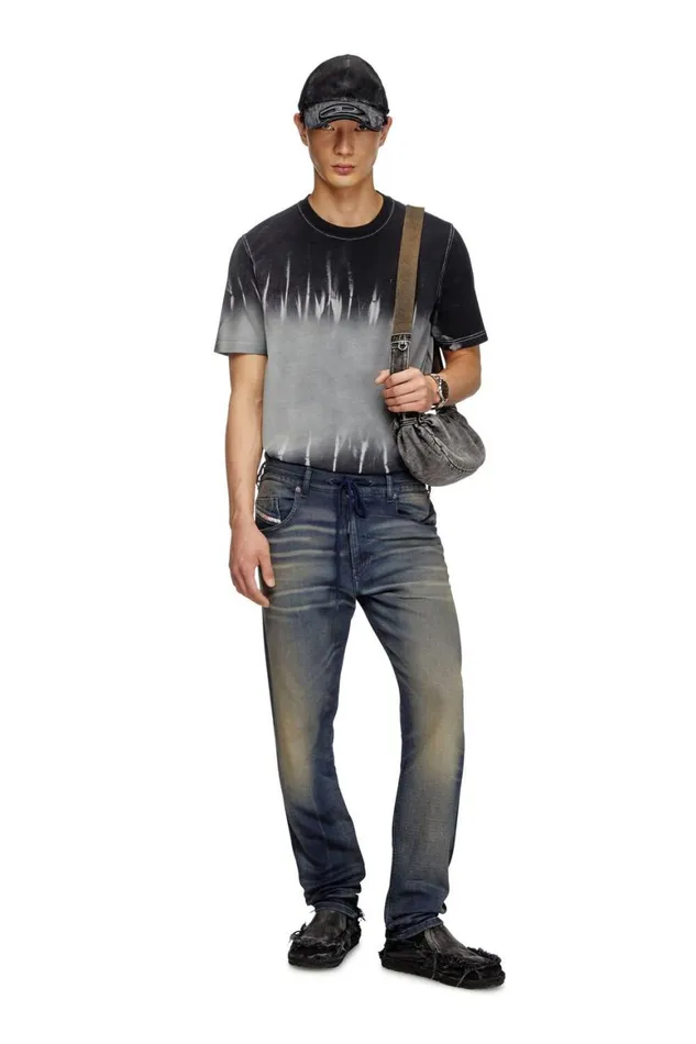 MenWomen Diesel Jeans Regular 2030 DKrooley Joggjeans 068PM Dark Blue