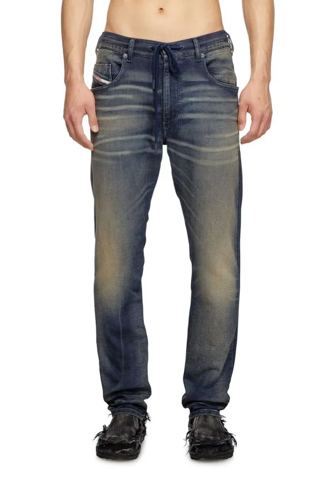 MenWomen Diesel Jeans Regular 2030 DKrooley Joggjeans 068PM Dark Blue