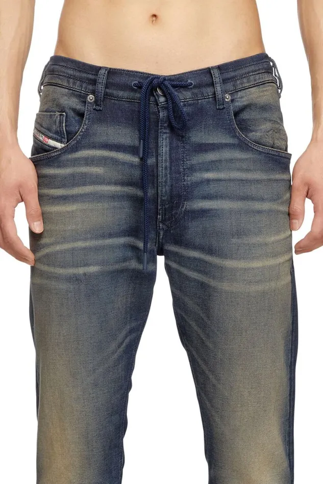 MenWomen Diesel Jeans Regular 2030 DKrooley Joggjeans 068PM Dark Blue