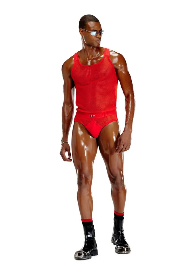 MenWomen Diesel Underwear STRINGANDLACEBRIEFS Red