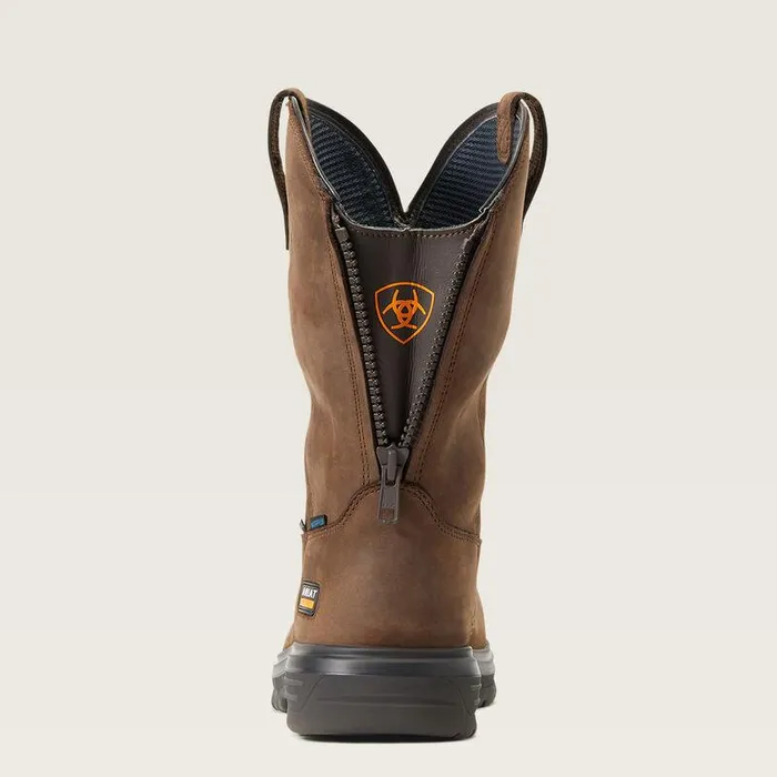 Men Work Boots Ariat Turbo Moc Toe Waterproof Carbon Toe Work Boot Mocha