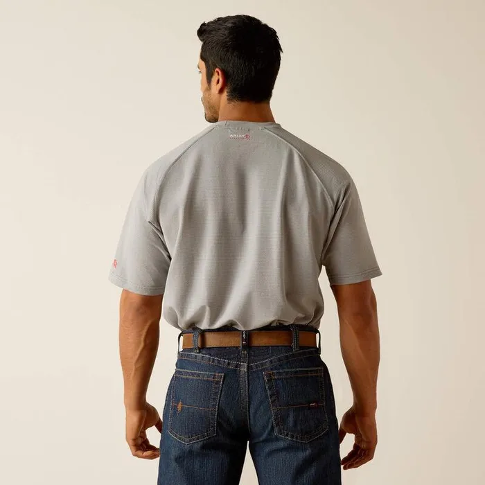 Men Workwear Ariat FR Baselayer TShirt Silver Fox