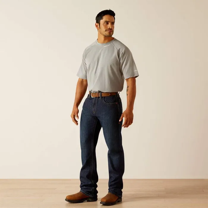 Men Workwear Ariat FR Baselayer TShirt Silver Fox