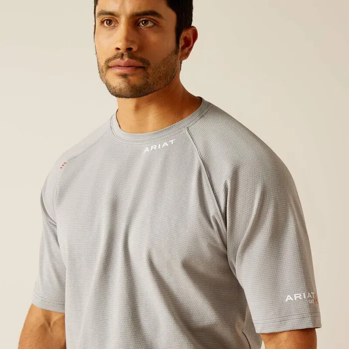 Men Workwear Ariat FR Baselayer TShirt Silver Fox