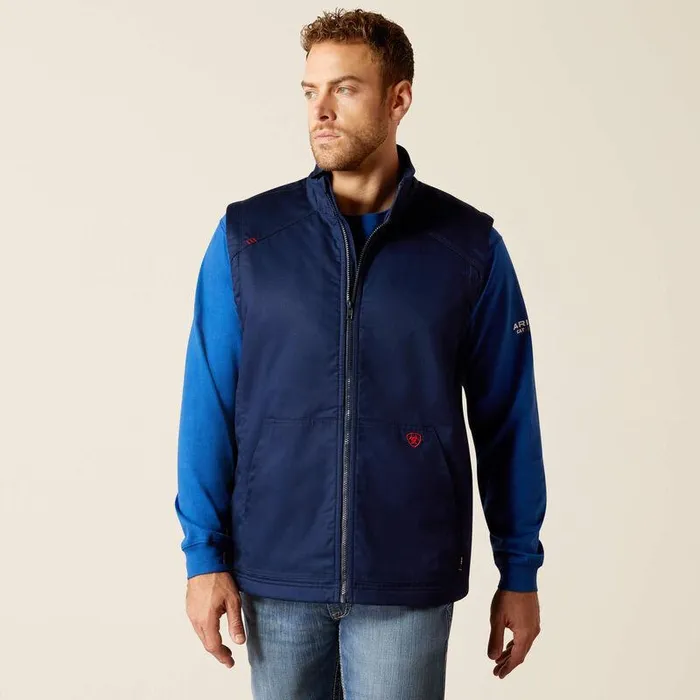 Men Workwear Ariat FR Basic Insulated Vest Navy