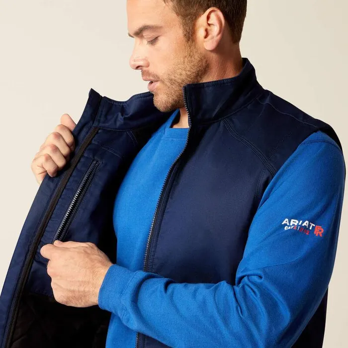 Men Workwear Ariat FR Basic Insulated Vest Navy