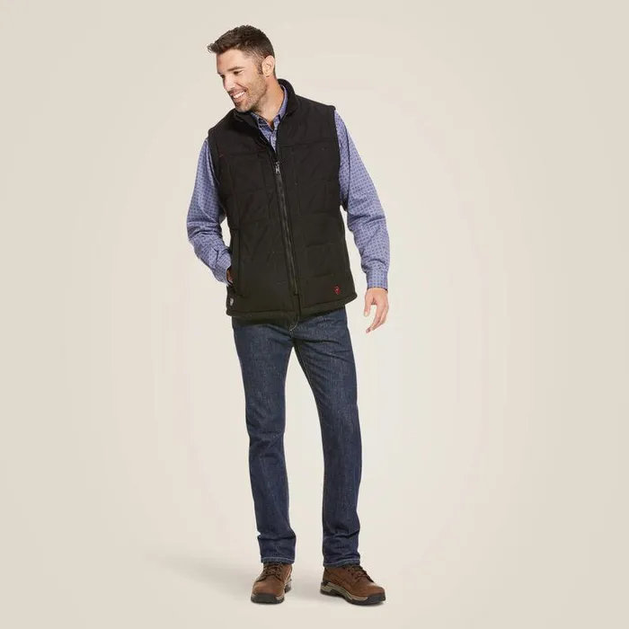 Men Workwear Ariat FR Crius Insulated Vest Black Men Workwear Ariat FR Crius Insulated Vest Black