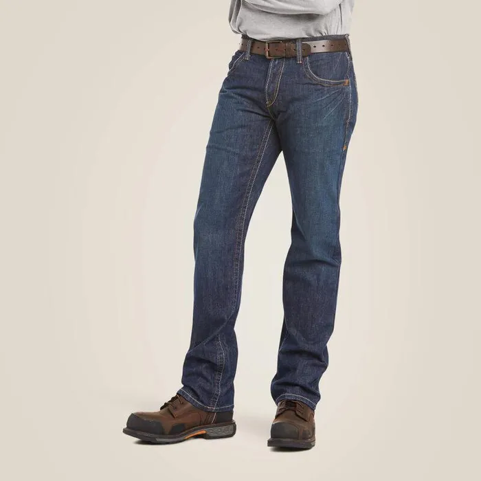 Men Workwear Ariat FR M5 Straight Basic Stackable Straight Leg Jean Shale