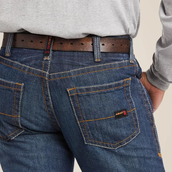 Men Workwear Ariat FR M5 Straight Basic Stackable Straight Leg Jean Shale