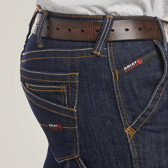 Men Workwear Ariat FR M7 Slim DuraStretch Workhorse Stackable Straight Leg Jean Rinse